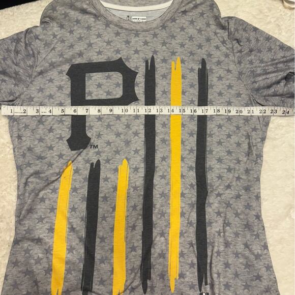 Pirates MLB Genuine Merchandise Gray Flag Logo T Shirt Pittsburgh Size XL - Picture 3 of 6